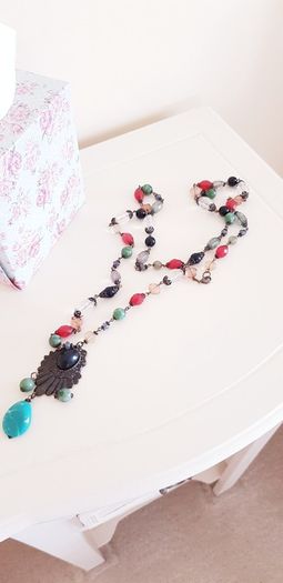Long Beaded Necklace (mixed colours)