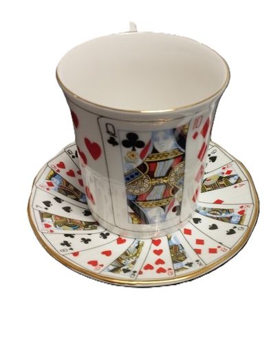 Deck of Cards Cup and Saucer