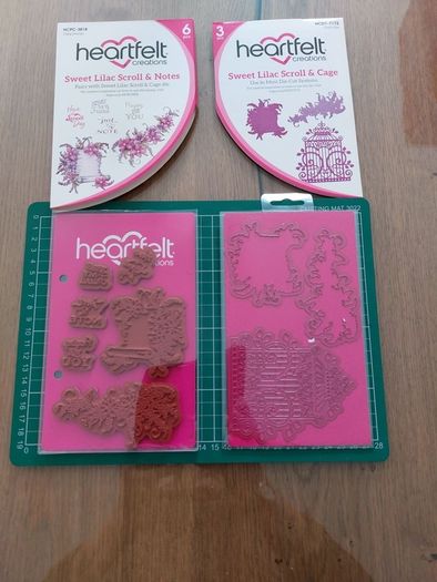 Heartfelt- die and stamp set- Sweet Lilac
