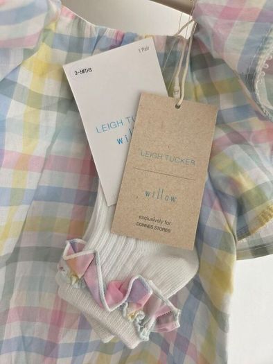 3-6m, With Tags LeighTucker Baby Dress with Frilly Socks
