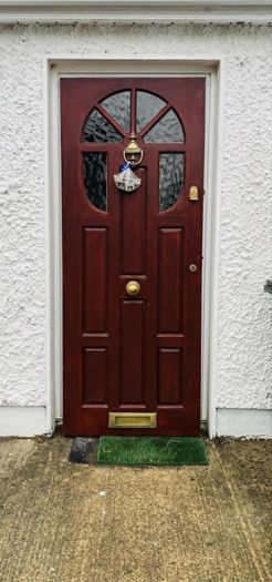 Solid wood front door and frame