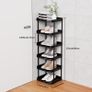 6 Tier Narrow Shoe Rack Storage Stand Slim Space Stackable - Brand New Sealed Image 3