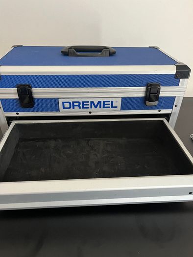 Dremel box with drawer and accessories