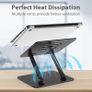 Adjustable Laptop Stand for Desk, Metal Foldable Laptop Riser, Portable Laptop Holder Desktop Book Stands, Ventilated Cooling Computer Notebook Stand Compatible with 10 15.6 Laptops Image 4