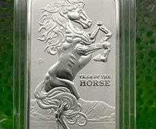 1oz Fine 9999 Silver Bullion Lunar Horse Bar 2026.