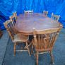 Pine Table with 7 Chairs Image 6