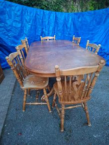 Pine Table With 7 Chairs  Reduced To Clear