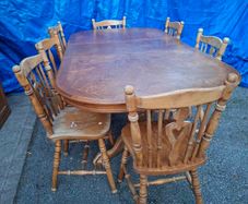 Pine Table with 7 Chairs