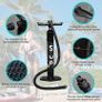 Inflatable Stand-Up Paddleboard, 325 x 84 x 15 cm, Complete Accessories, Adjustable Paddle, Pump, ISUP Travel Backpack, Lead, Waterproof Bag, Up to 150 kg Load Capacity (FREE POSTAGE) Image 2