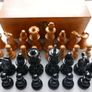 Antique  Chess Set 1930s-40s European Hand Carved Boxwood Complete 32 Pieces Image 4