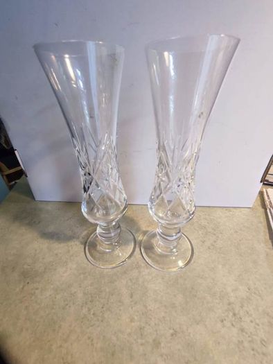 Lovely Set Of 2 Bohemian Vases.  No.  8.