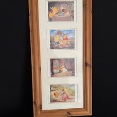 Framed Disney Winnie the Pooh Wall Art (4 Scenes) - 64 x 30cm