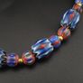 Vintage Venetian Style MultiColor Chevron Glass Beads Necklace Image 10
