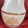 Glass Ceiling light Shade Vintage. Milky Finish With Gold Tones And Gold Frost Detail & Gold  Trim. Is really Beautiful Hung Image 7