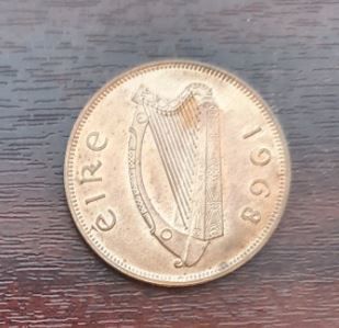 Irish Penny and Half Penny Coins