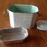 Vintage Enamel Lunch Box with Interior Tray Image 4