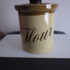 TG Green "Granville" Flour Ceramic Lidded  Container