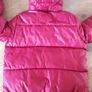 Bershka dark red padded jacket with hood size UK S Image 5