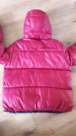 Bershka dark red padded jacket with hood size UK S