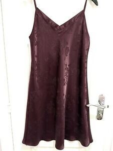 Brand New BHS Women's Nightwear Night Dress Purple Satin Chemise UK18 EU46 Postage included