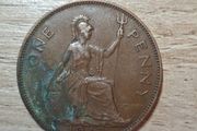 Great Britain UK 1947 One Penny George VI Coin - free standard postage