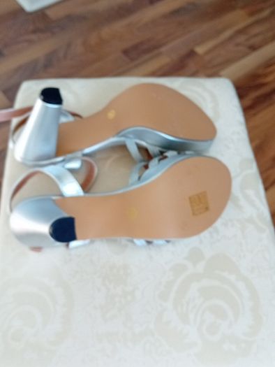 Silver  sandals ladies NEW size 39