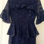 Navy Lace Occasion Dress Image 3