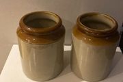vintage  stoneware  storage Jars