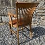Edwardian Arts and Crafts Oak Armchair. Image 4
