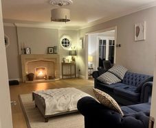 Cream & Brass Semi-Flush Ceiling Light