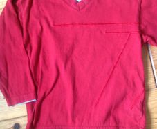 Age 3-4 Red & Grey Mock Layer Top
