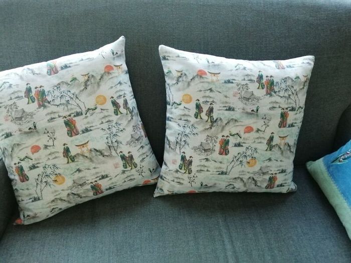 New Japanese print bespoke cushions