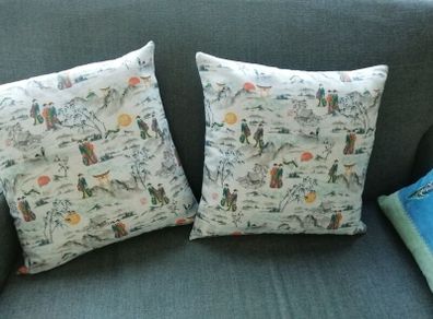 New Japanese print bespoke cushions