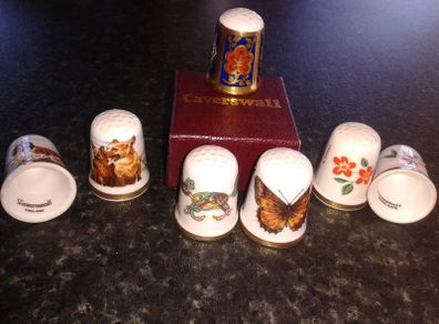 Caverswall fine bone china thimbles