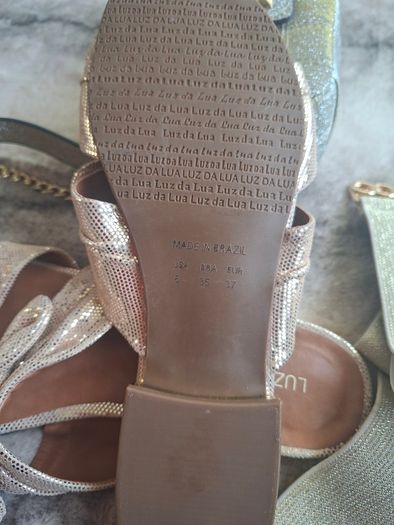Gold Flats, Bag & Belt Bundle.