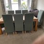 dining table and 8 leather chairs Image 4