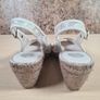 womens LISA KAY LONDON wedge sandals espadrilles shoes white sequins slingback Size UK 7 EU 40 Image 8