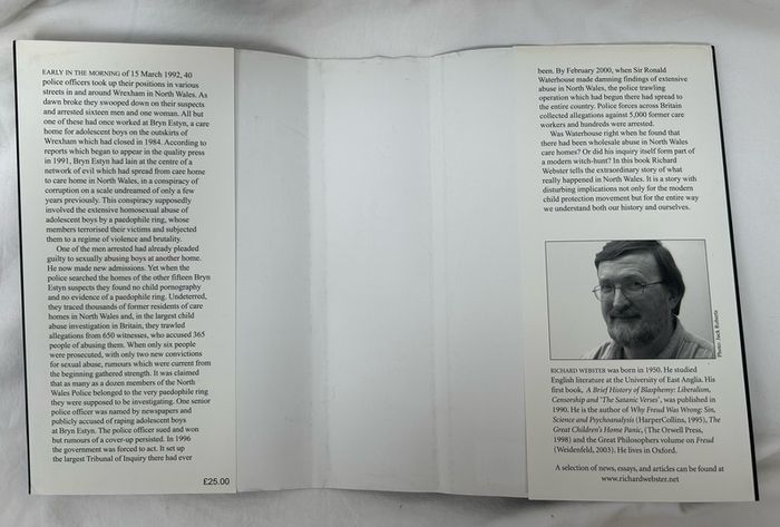 Richard Webster The Secret of Bryn Estyn 2005 1st Edition Hardback Orwell Press
