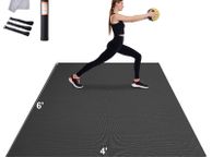 main image for ad Non-Slip Exercise Mat  6x4ft Yoga, Pilates, and Fitness Workout Mat for Home Gym