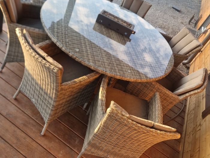 Rattan 8 seater dining set new