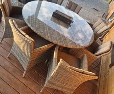 Rattan 8 seater dining set new