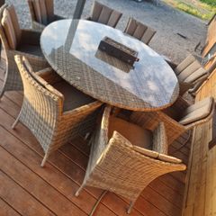 Rattan 8 seater dining set new