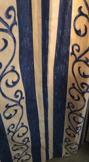 Lined curtain. Vintage fabric