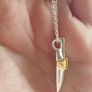 Fashionable Sterling Silver Peridot Pendant Necklace. Image 2