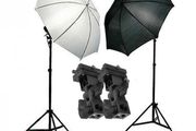 Flash Umbrella Light Stand Plus 2 Bracket Kit