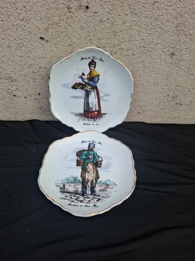 2 old paris works sides plates postage possible