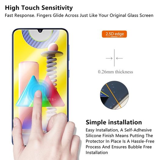 Tempered Glass For Samsung Galaxy M31 Screen Protector 9H Tempered Glass For Samsung Galaxy M31 6.4" Protective Film