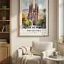 Barcelona Wall Art Print, Travel Art Poster Image 4