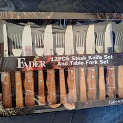 Brand new Fader steak knife and table fork set