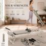 Foldable Pilates Reformer Machine  Compact Home Gym Equipment 400 lbs Capacity Image 4